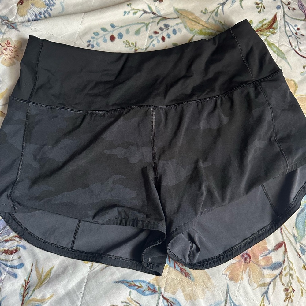 lululemon athletica Black Camo Women's Athletic Shorts
